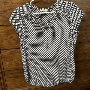 Pleione Black and White Blouse